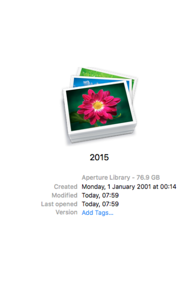 My 2015 Aperture Library